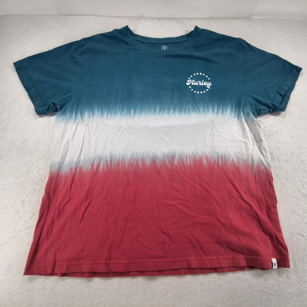 Hurley Casual Crew Neck Short Sleeve T-Shirt Mens Size Extra Large XL Tie Dye - Picture 2 of 8